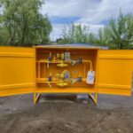 ГРПШ-ГКС-13-2НУ1 с фильтром газа с ИПД, напоромером и стальными кранами LD