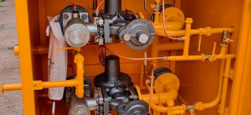 Регуляторы давления газа РДНК-400 в составе ГРПШ-04-2У1