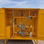 Внутреннее устройство газорегуляторного пункта ГСГО-50-2НУ1 с регуляторами РДБК1-50/25 и фильтром с ИПД